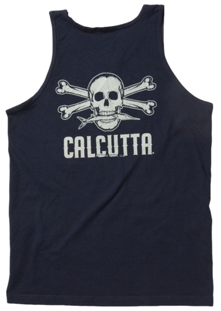 Picture of Calcutta Tank Top, Navy W/Gray Logo SM