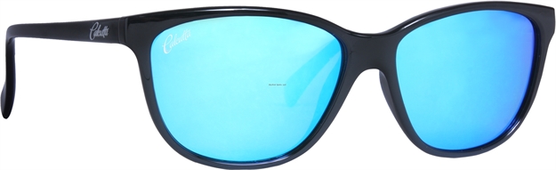 Picture of Calcutta Tortola Sungalsses Shiny Black Frame Blue Mirror Lens