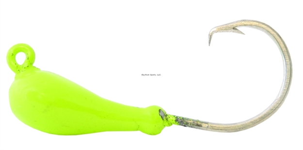 Picture of Calcutta Ultra Boxing Glove Jighead, 1/4 Oz, 1/0 Hook, Yellow/Chartreuse, 4/Pack