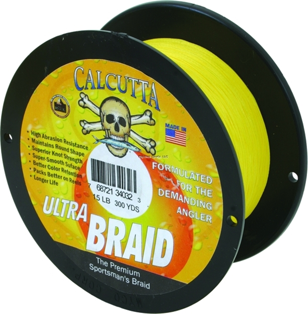 Picture of Calcutta Ultra Braid Fishing Line 15Lb Yellow 300Yds