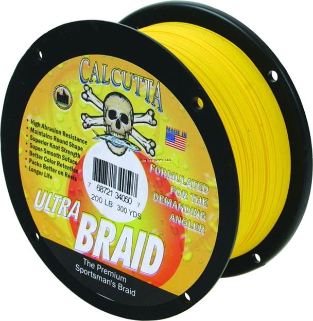 Picture of Calcutta Ultra Braid Fishing Line 200Lb Yellow 300Yds