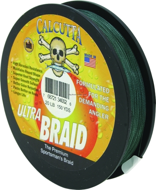 Picture of Calcutta Ultra Braid Fishing Line 20Lb Green 150Yds