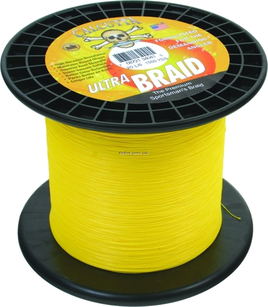 Picture of Calcutta Ultra Braid Fishing Line 20Lb Yellow 1500Yds