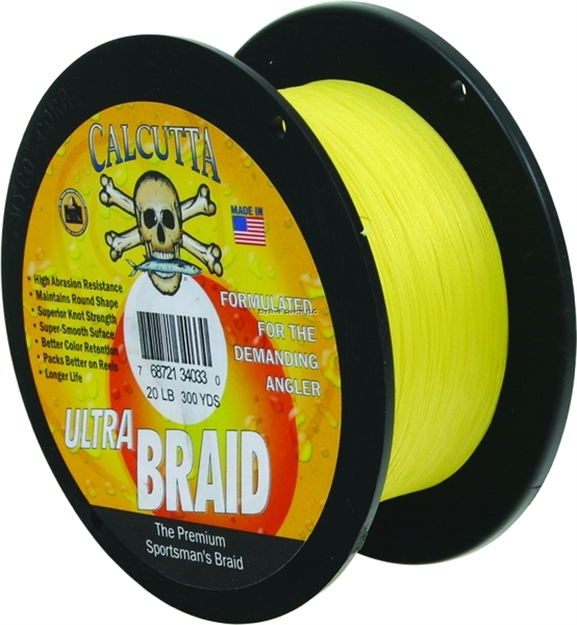 Picture of Calcutta Ultra Braid Fishing Line 20Lb Yellow 300Yds