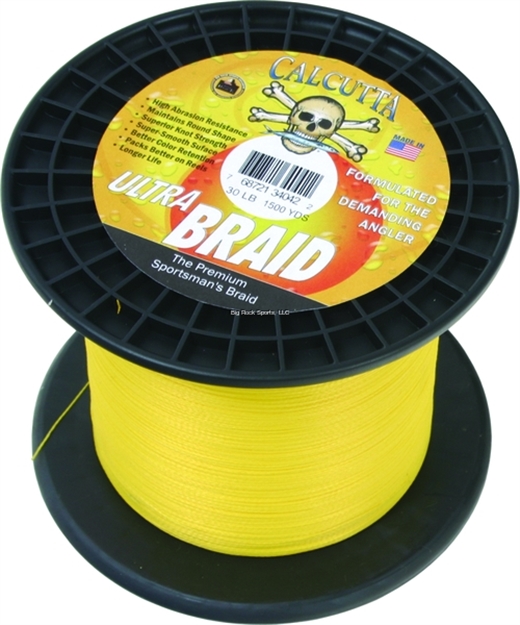 Picture of Calcutta Ultra Braid Fishing Line 30Lb Yellow 1500Yds