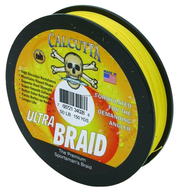 Picture of Calcutta Ultra Braid Fishing Line 50Lb Yellow 150Yds