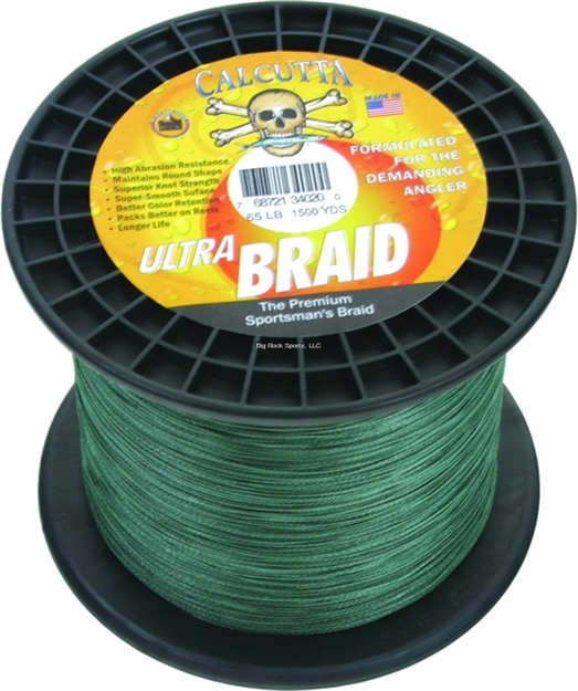 Picture of Calcutta Ultra Braid Fishing Line 65Lb Green 1500Yds