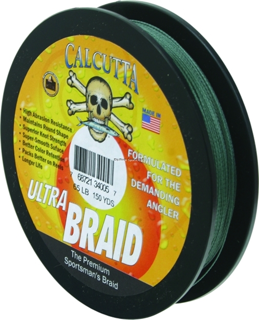 Picture of Calcutta Ultra Braid Fishing Line 65Lb Green 150Yds