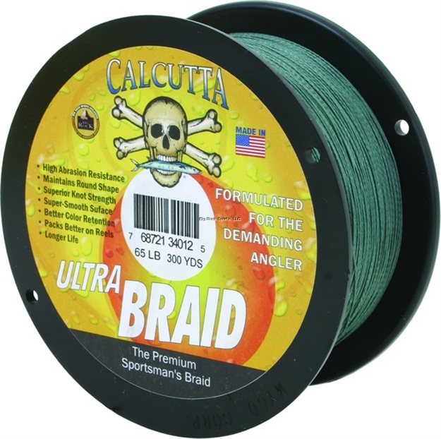 Picture of Calcutta Ultra Braid Fishing Line 65Lb Green 300Yds