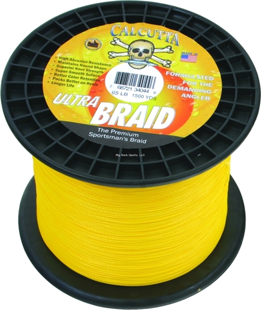 Picture of Calcutta Ultra Braid Fishing Line 65Lb Yellow 1500Yds