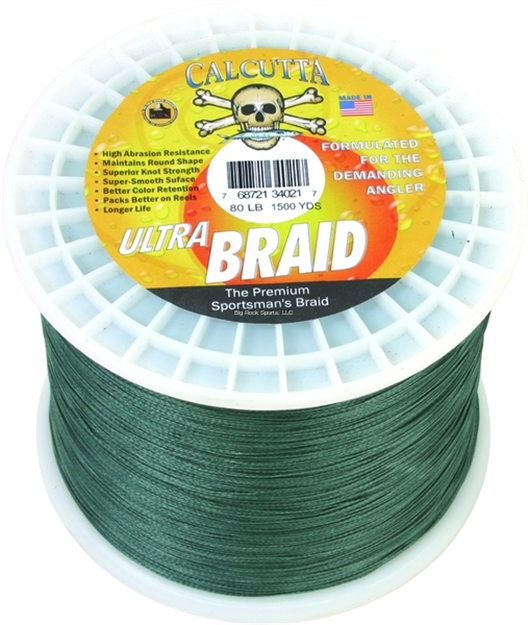Picture of Calcutta Ultra Braid Fishing Line 80Lb Green 1500Yds