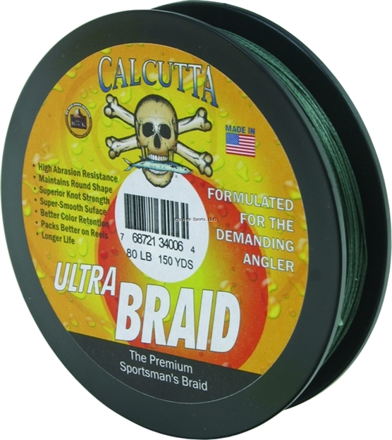 Picture of Calcutta Ultra Braid Fishing Line 80Lb Green 150Yds
