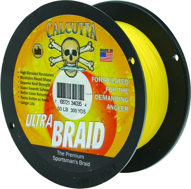 Picture of Calcutta Ultra Braid Fishing Line 80Lb Yellow 300Yds