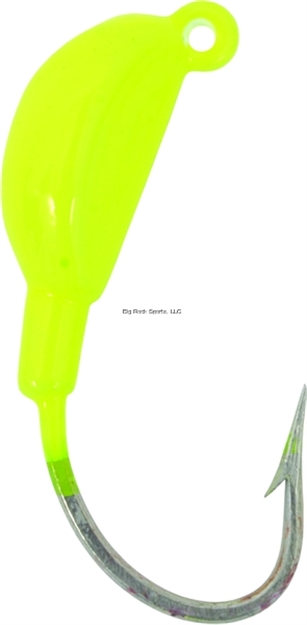 Picture of Calcutta Ultra Jighead, 1 Oz, 6/0 Hook, Chartreuse, 3/Pack