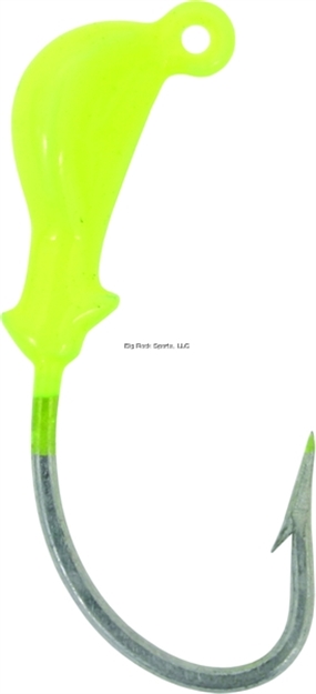 Picture of Calcutta Ultra Jighead, 3/8 Oz, 4/0 Hook, Chartreuse, 5/Pack