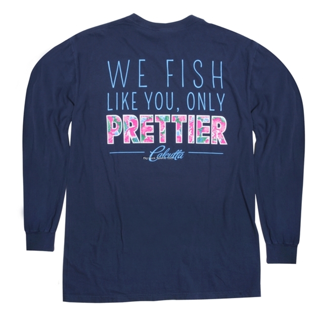 Picture of Calcutta WE Fish Like You, Long Sleeve T-Shirt, China Blue X-Large