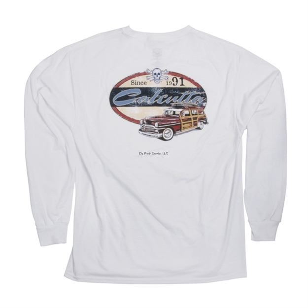 Picture of Calcutta Woodie Long Sleeve T-Shirt, White Medium
