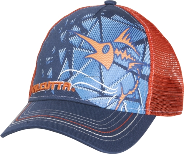 Picture of Calcutta Youth Cap Blue & Orange, Mesh Back, Adjustable Closure