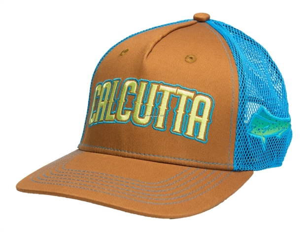 Picture of Calcutta Youth Mesh Cap Mahi Design Brown/Blue Adj Closure