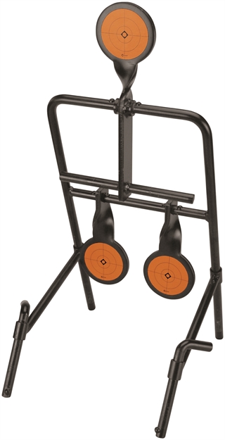 Picture of Caldwell 1071002 Resetting  Handgun Resetting Steel Target Black/Orange Circle Illustration Impact Enhancement Motion 3.50" 103654