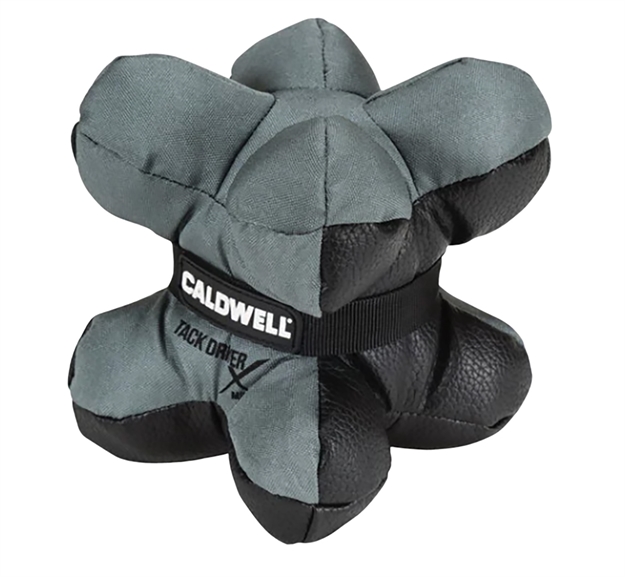 Picture of  Caldwell 1102666 Tack Driver X Mini With Gray & Black Finish, Rubber Bottom, Plastic Pellet Filled, Weighs 1.50 Lbs & 5.50" W X 5.50" H X 5.50" D Dimensions