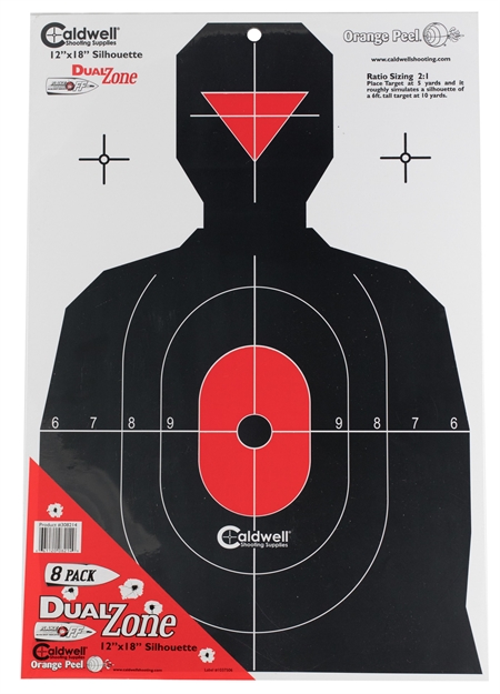 Picture of Caldwell-Battenfeld Silhouette Dual Zone Target 8Pk 661120082149 -