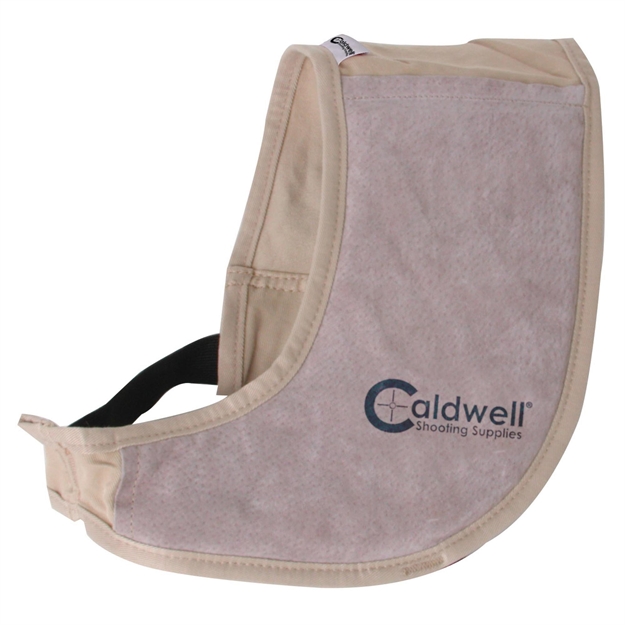 Picture of Caldwell 350010 Field Recoil Shield Tan Cloth W/Leather Pad Ambidextrous 350-010 054118000537