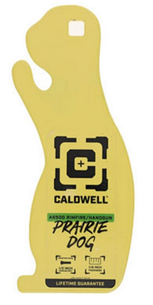 Picture of  Caldwell 4002313   Rimfire/Handgun Yellow Ar500 Steel Prairie Dog 1/4" Thick 661120750512