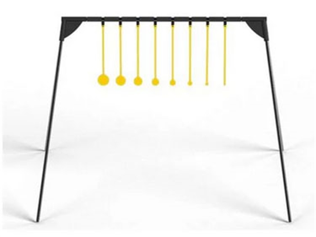 Picture of  Caldwell 4002310 Challenge Target Rimfire Kyl Black/Yellow Ar500 Steel Standing Includes 8 Targets