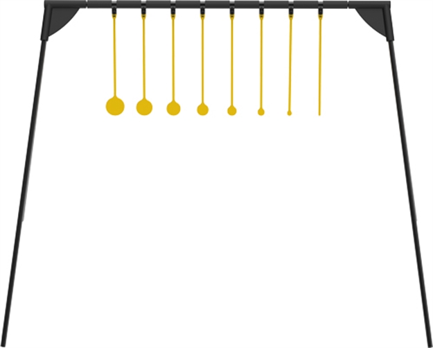 Picture of  Caldwell 4002310 Challenge Target Rimfire Kyl Black/Yellow Ar500 Steel Standing Includes 8 Targets