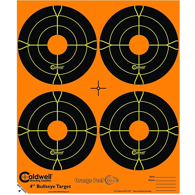 Picture of Caldwell Orange Peel 4" Bulls-Eye - 25 Sheets