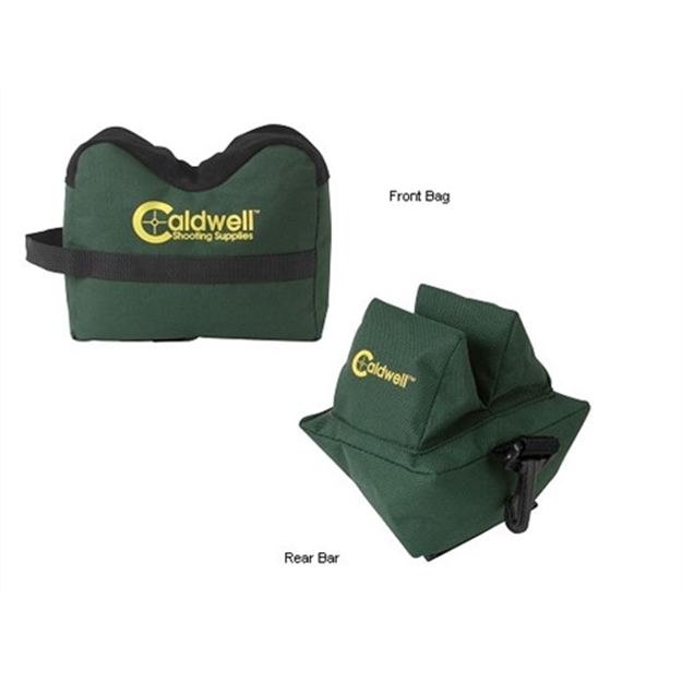 Picture of  Caldwell 939333 Deadshot Shooting Bag Combo Prefilled Dark Green 600D Polyester Includes Front And Rear Bags