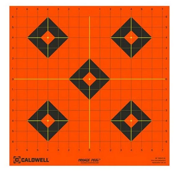 Picture of  Caldwell 1166105 Orange Peel  Self-Adhesive Paper Black/Orange 12" Diamond 25 Pack 661120652007
