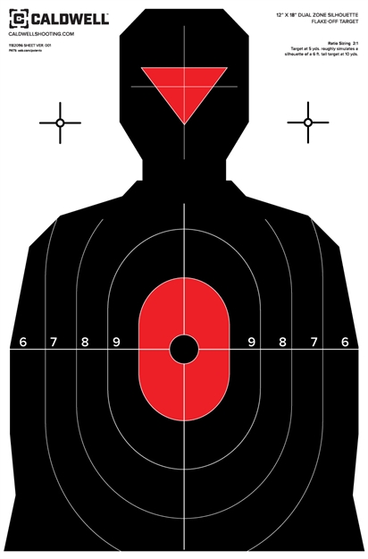 Picture of Caldwell Silhouette Dual Zone Target 8Pk 1175523