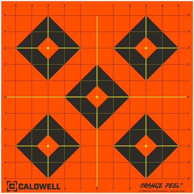 Picture of  Caldwell 1166104 Orange Peel  Self-Adhesive Paper Black/Orange  12" Diamond 5 Pack 661120652021