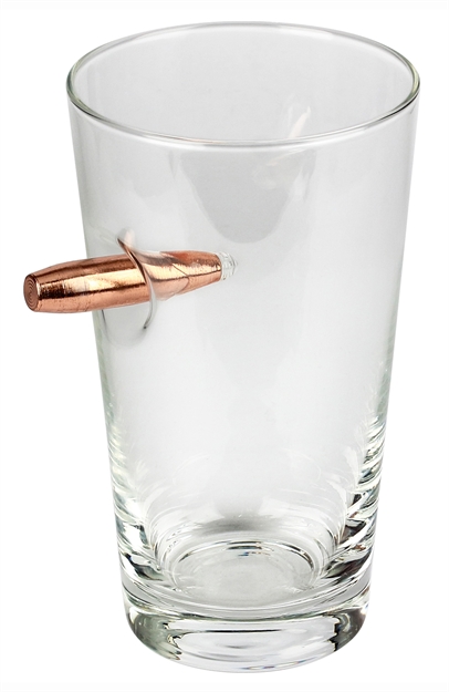 Picture of Caliber Gourmet Cbg-Lms-Pint-G Last Man Standing Bullet Pint Glass Clear Glass