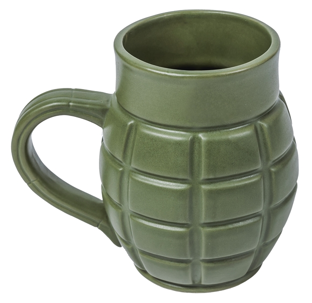 Picture of Caliber Gourmet Cbgm1043 Caliber Gourmet Grenade Mug Green Ceramic Grenade CBG-M-1043