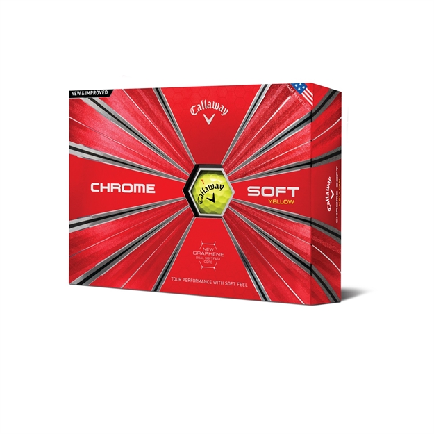 Picture of Callaway Chrome Soft 18 Golf Ball - 12 Pack Yellow