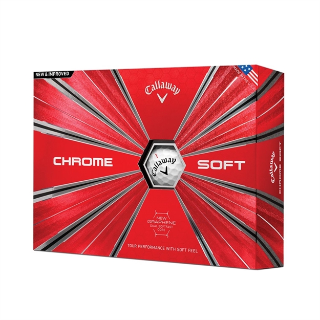 Picture of Callaway Chrome Soft Triple Track Golf Balls-Dozen-White