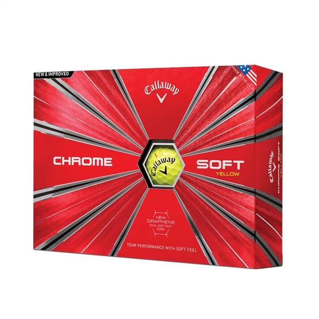 Picture of Callaway Chrome Soft Triple Track Golf Balls-Dozen-Yellow