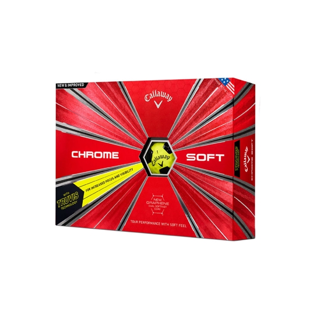Picture of Callaway Chrome Soft Truvis Golf Ball 12-Pack Yellow/Black