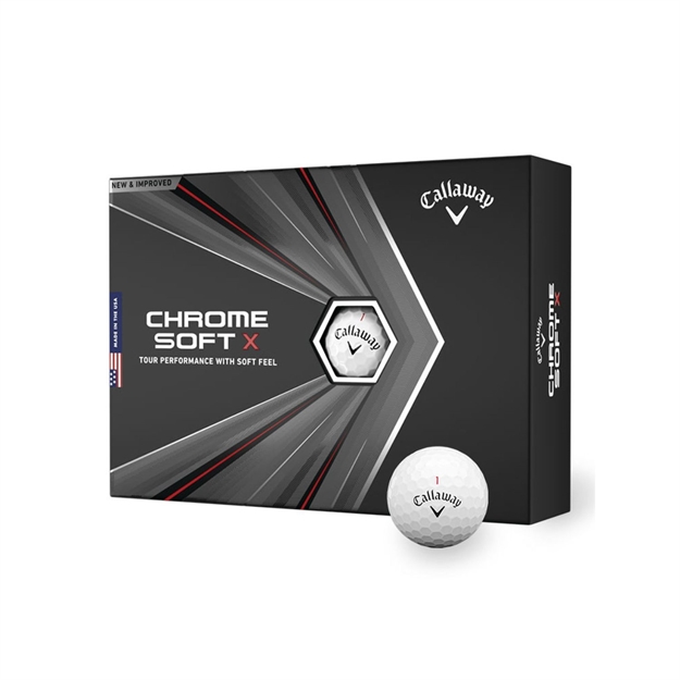 Picture of Callaway Chrome Soft X 2020 Golf Balls-Dozen-White