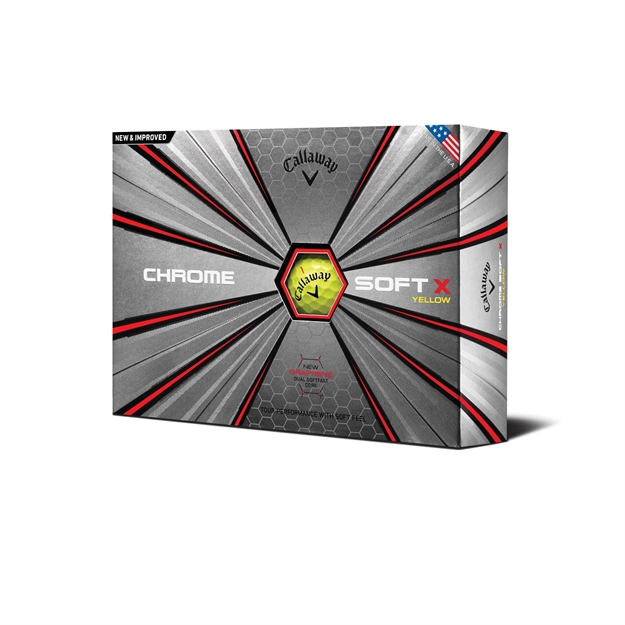 Picture of Callaway Chrome Soft X Golf Balls 12-Pack Yellow