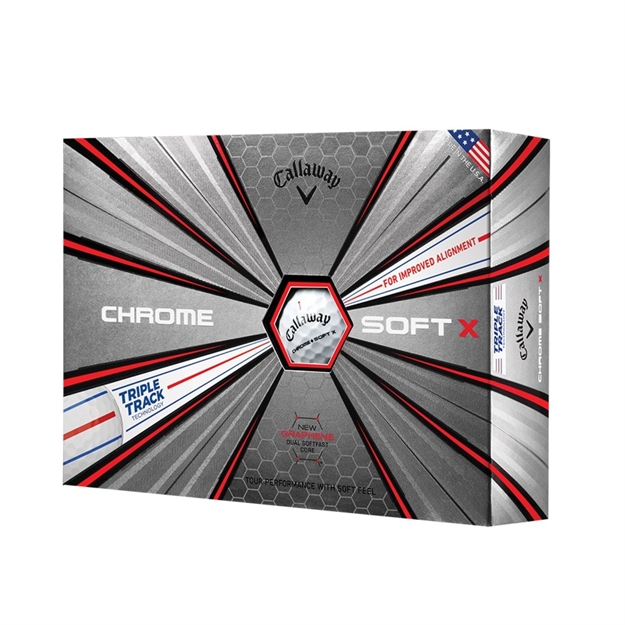 Picture of Callaway Chrome Soft X Triple Track Golf Balls-Dozen-White