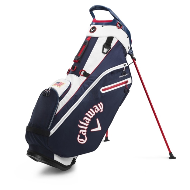 Picture of Callaway Golf 2020 Fairway Stand Bag-Navy-White-Usa Flag