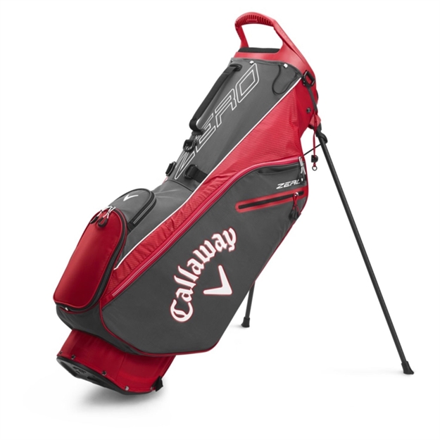 Picture of Callaway Golf 2020 Hyperlite Zero Stand Bag-Charcoal-Wht-Red