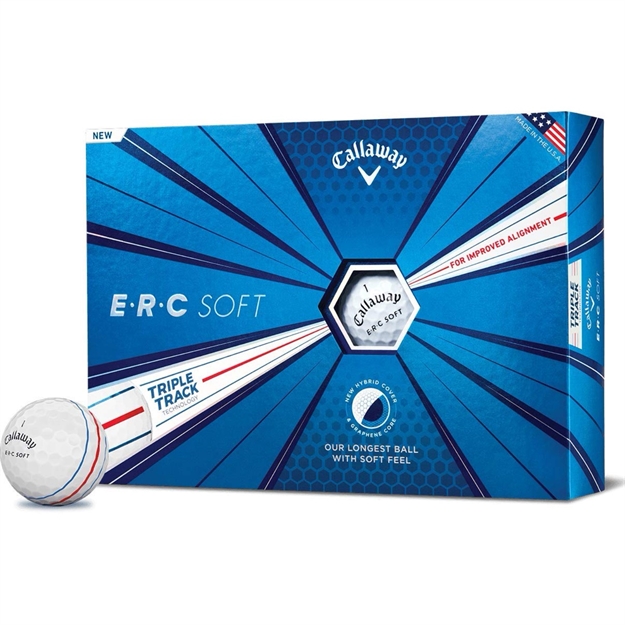 Picture of Callaway Golf Erc Soft Triple Track Golf Balls - White-12Pk