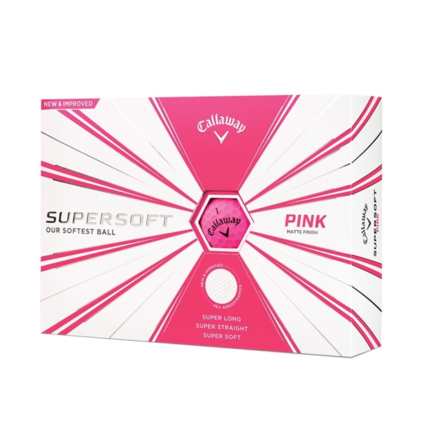 Picture of Callaway Golf Supersoft Golf Balls-One Dozen-Pink Matte