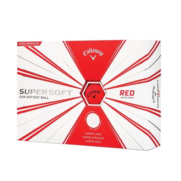 Picture of Callaway Golf Supersoft Golf Balls-One Dozen-Red Matte
