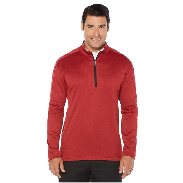 Picture of Callaway Heather Waffle Fleece 1/4 Zip Midlayer Tangored Xxl